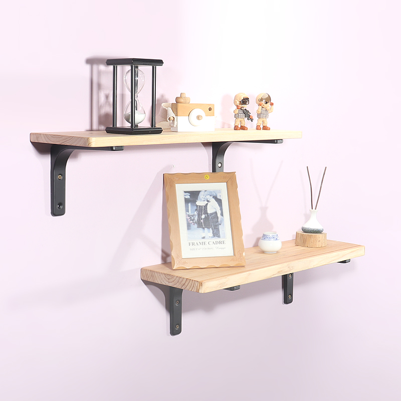 整木实木层板置物架一字隔板架子