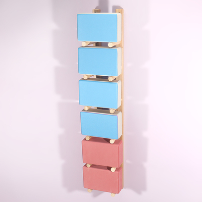 实木质瑜伽砖收纳架挂墙置物架