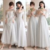 Зимнее платье подружки невесты, длинное вечернее платье, зимняя юбка, длина макси, простой крой