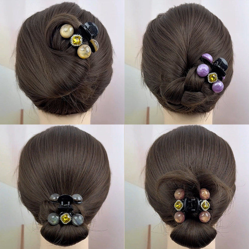 水钻珠珠盘发小抓夹女高级感2026新款后脑勺头发鲨鱼夹子头饰发夹,饰品/流行首饰/时尚饰品新,发饰,淘宝优惠券,粉丝福利购,淘宝优惠卷