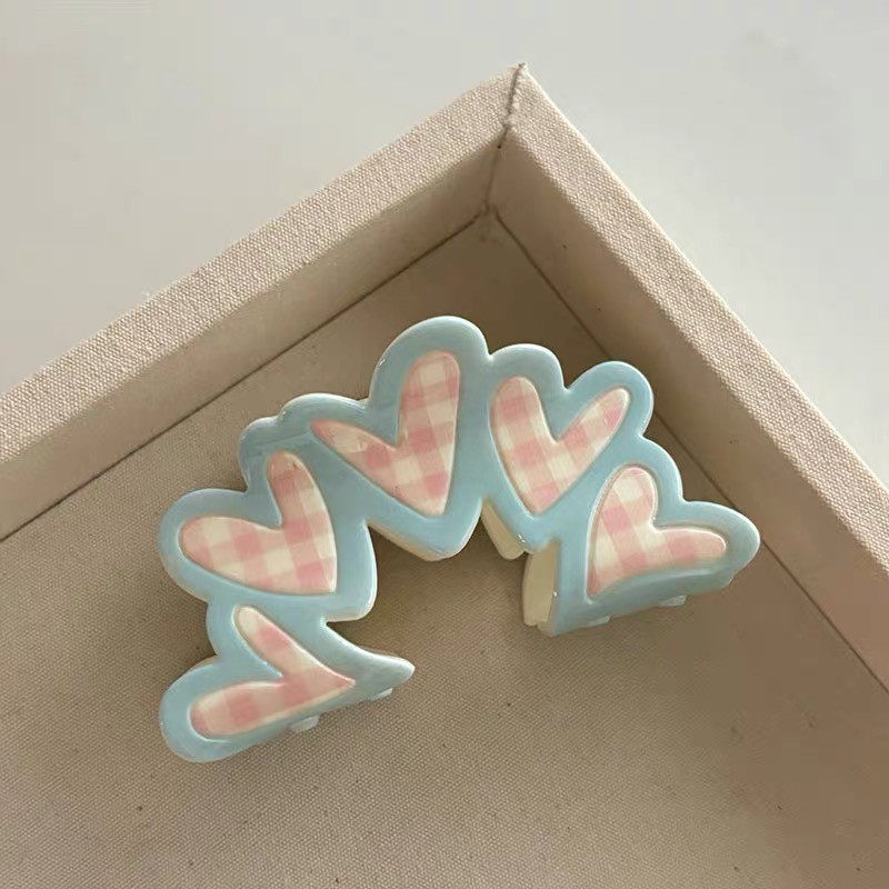 奶油少女系列碎花格纹蝴蝶结抓夹亚克力鲨鱼夹后脑勺盘发夹发饰品,饰品/流行首饰/时尚饰品新,发饰,淘宝优惠券,粉丝福利购,淘宝优惠卷