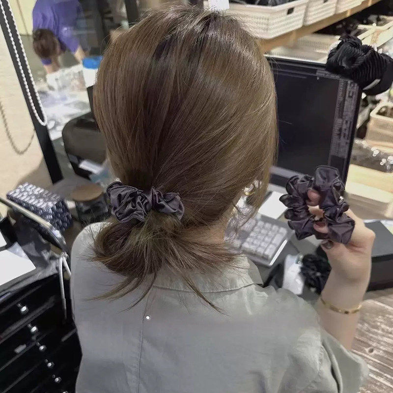 高级感缎面木耳边小肠发圈女低马尾头绳扎头发皮筋丸子头发绳发饰,饰品/流行首饰/时尚饰品新,发饰,淘宝优惠券,粉丝福利购,淘宝优惠卷