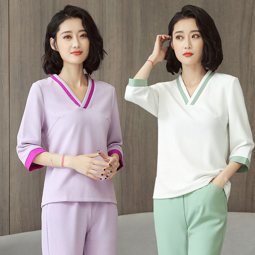 美容院工作服装素材模板 美容院工作服装图片下载 小麦优选