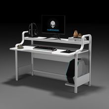 电脑桌台式家用简约书桌带书架卧室学习桌游戏电竞桌单人写字桌子