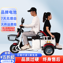 泰合电动三轮车家用新款小型接送孩子老人拉货载重电瓶残疾代步车