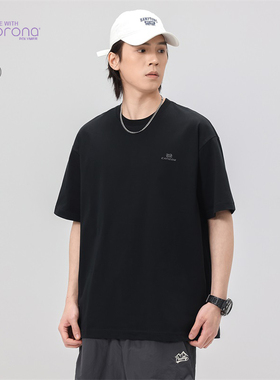 PKL夏季新款索罗娜速干防晒凉感纯色宽松休闲潮流运动短袖T恤男