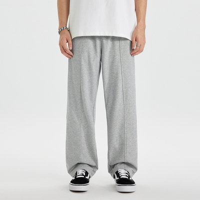 PKL 春夏薄款凉感运动裤男卫裤纯色拼接设计宽松直筒大码休闲长裤