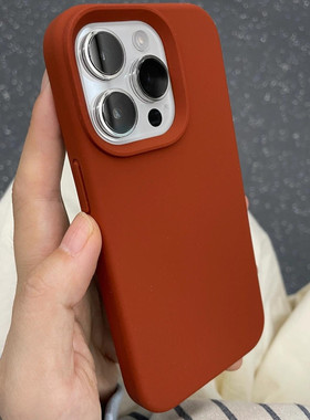 焦糖棕色液态硅胶适用小米红米K90手机壳K90promax橡皮擦感Turbo4肤感软糯K80/K70全包Note14防摔K60秋冬纯色