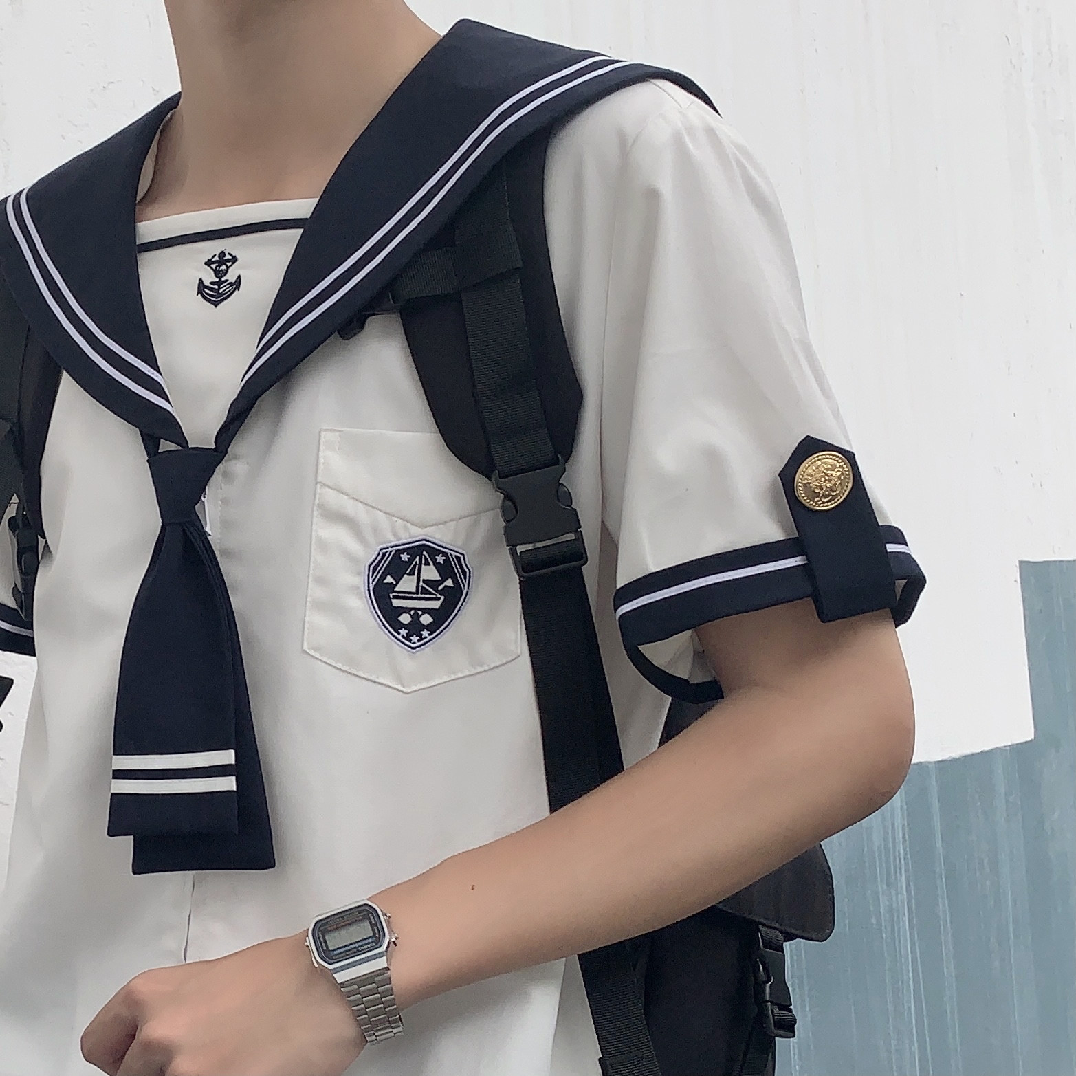 原创jkdk海军领水手服校服套装男