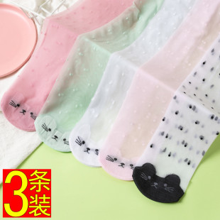 女童丝袜夏季薄款连脚白色水晶防蚊超薄宝宝打底裤儿童连裤袜可爱