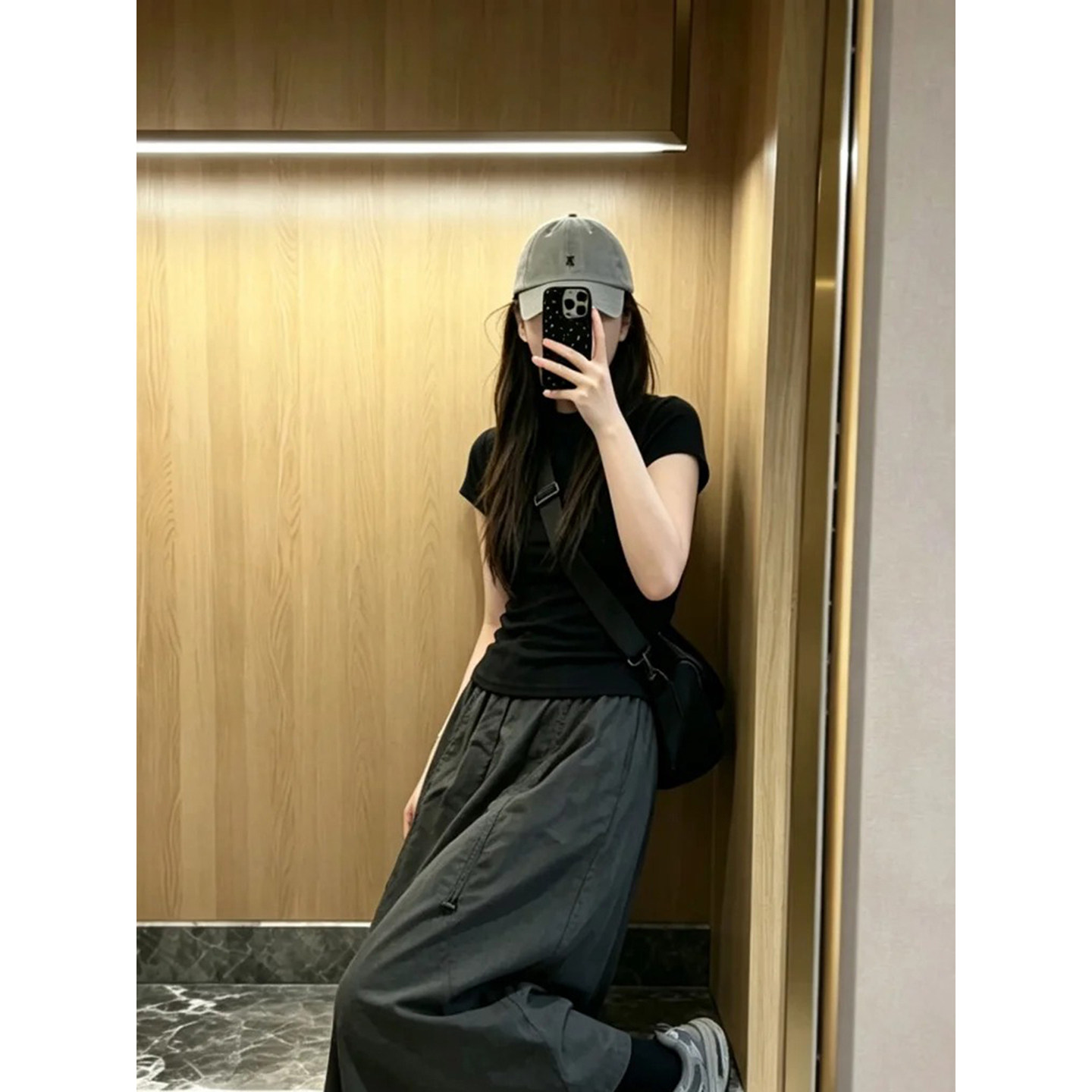 黑色修身显瘦纯棉短袖t恤女夏季