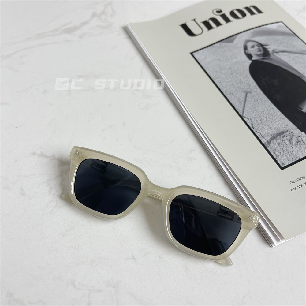 韩版方形复古防紫外线配度数墨镜