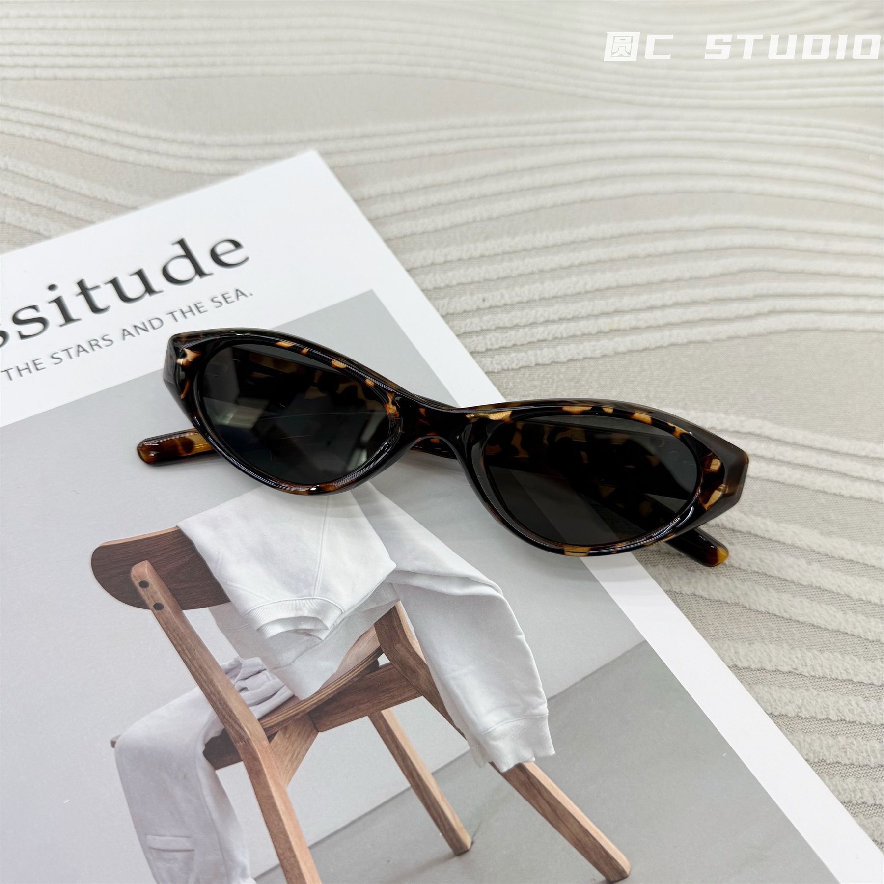 欧美复古老钱风豹纹框太阳镜女潮近视遮阳防紫外线街拍显瘦墨镜男