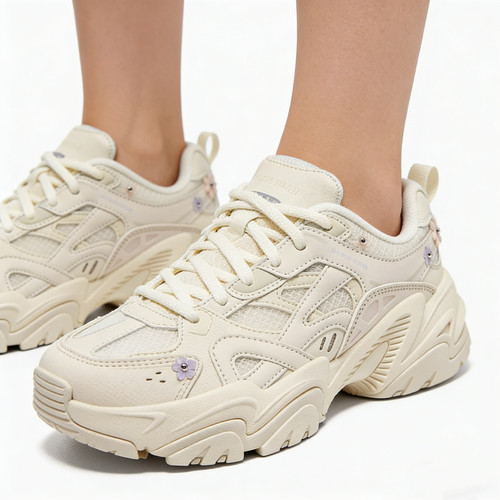 Skechers/斯凯奇春季新款女款缓震厚底二代机甲机能风绑带休闲鞋
