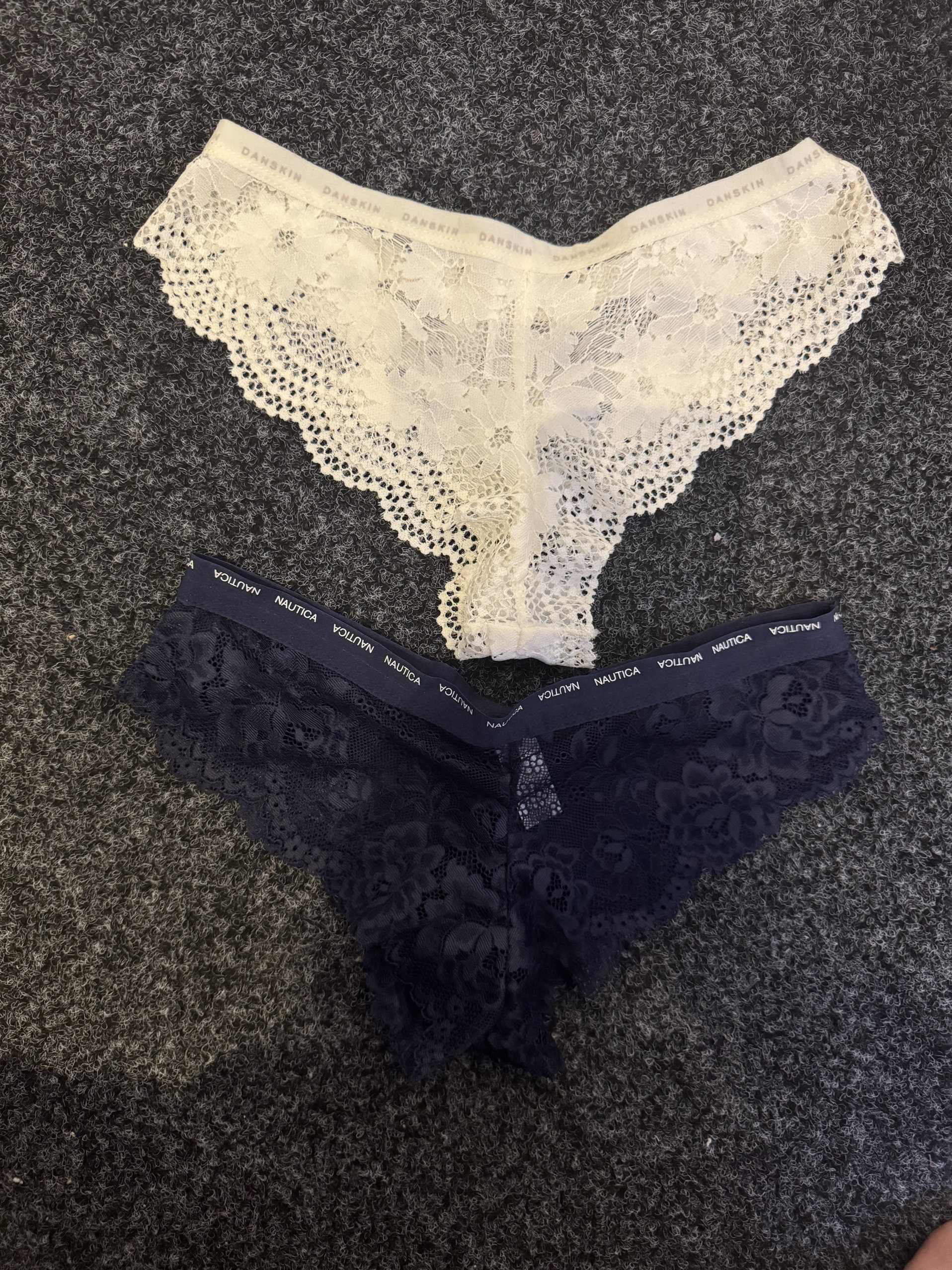 2条装 字母LOGO健身运动风微透蕾丝内裤性感女三角裤小码80-130斤