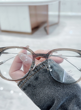 橄榄绿近视眼镜女大框圆脸显瘦素颜防蓝光眼睛架男配有度数网红款