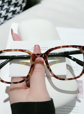 LEMI复古玳瑁近视眼镜女素颜韩版潮平光镜可配度数防蓝光眼睛架男