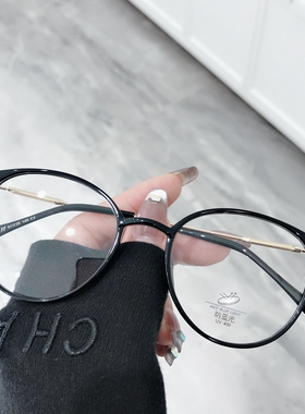 小红书同款D家茶褐色眼镜框女韩版潮透明近视镜男可配度数防蓝光