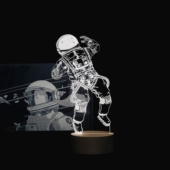 北欧实木宇航员3D夜灯 ins太空科幻宇宙台灯走心超火网红生日礼物