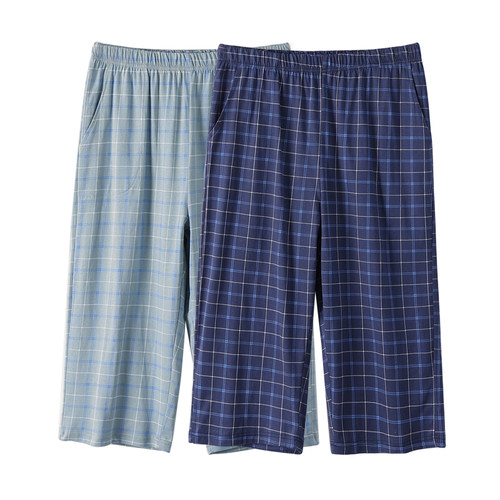 7分裤纯棉大码男士纯棉睡裤