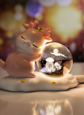 可爱小鹿睡眠小夜灯生日礼物女生