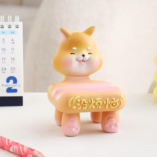 可爱动物椅子手机支架桌面摆件