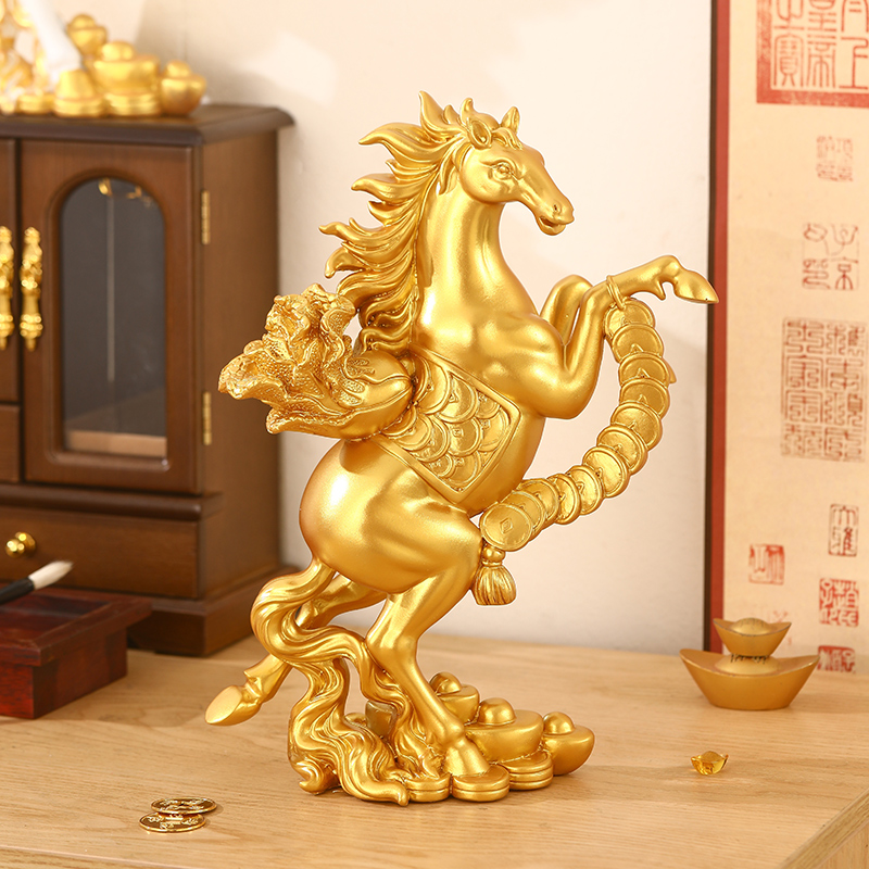 马上发财家居摆件客厅酒柜装饰品