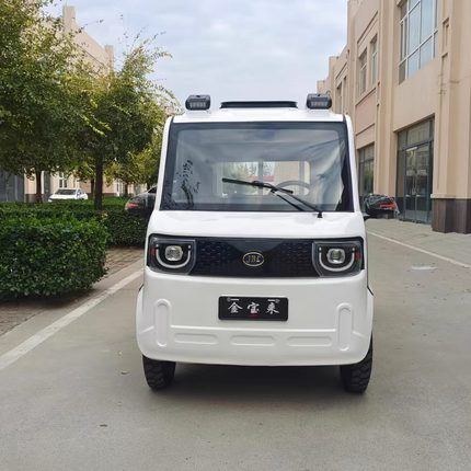 升级版单排皮卡全封闭四轮电动车拉货载货皮卡车农用家用油电两用