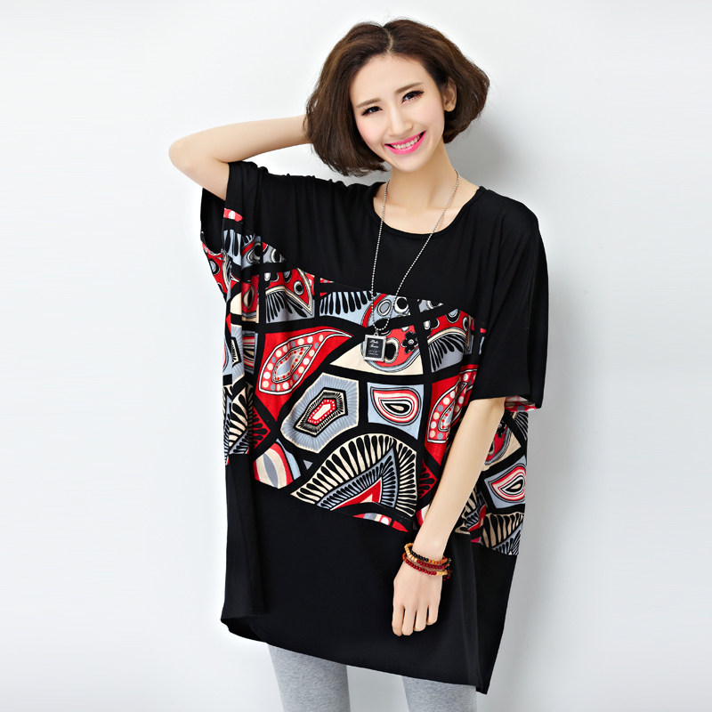夏季200斤胖mm特大款短袖T恤加肥胖太太300斤胖款超大码女装上衣|msdalam kategori Butik wanita / wanita, wanita saiz besar - dari Buy2taobao.com untuk memberikan perkhidmatan ejen Taobao profesional membeli