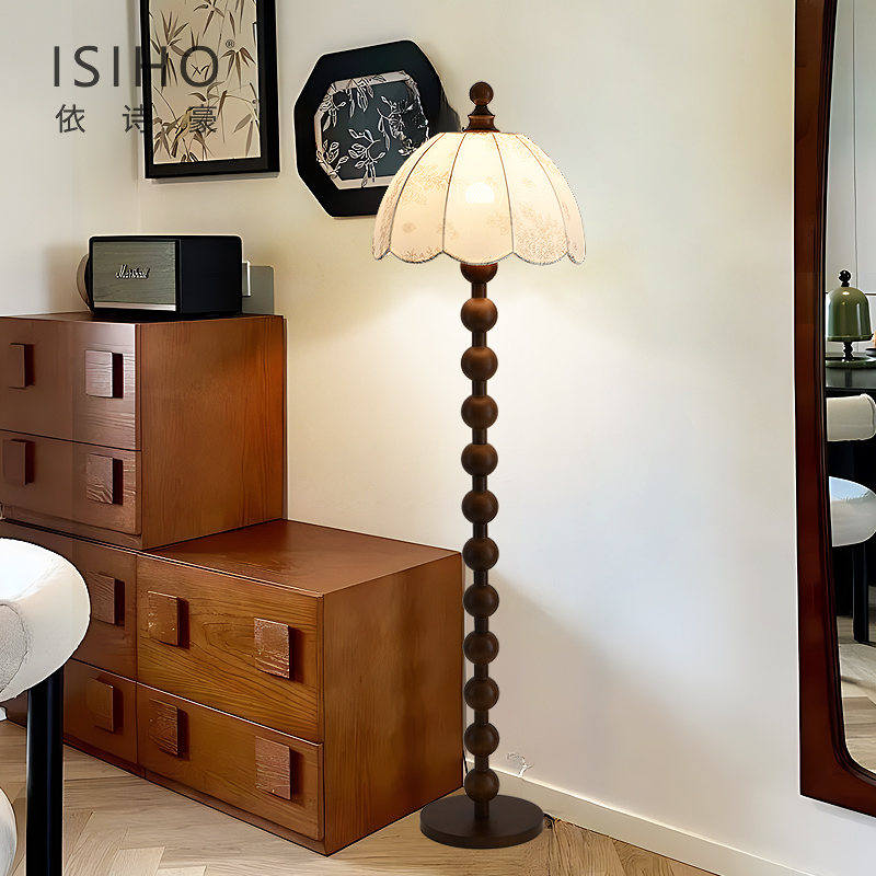 客厅法式中古风沙发落地灯复古氛围灯高级感卧室床头灯书房阅读灯