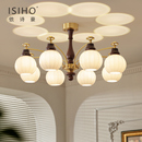 黄铜法式 客餐厅灯 中古客厅吊灯复古高级感宋代美学主灯2025年新款