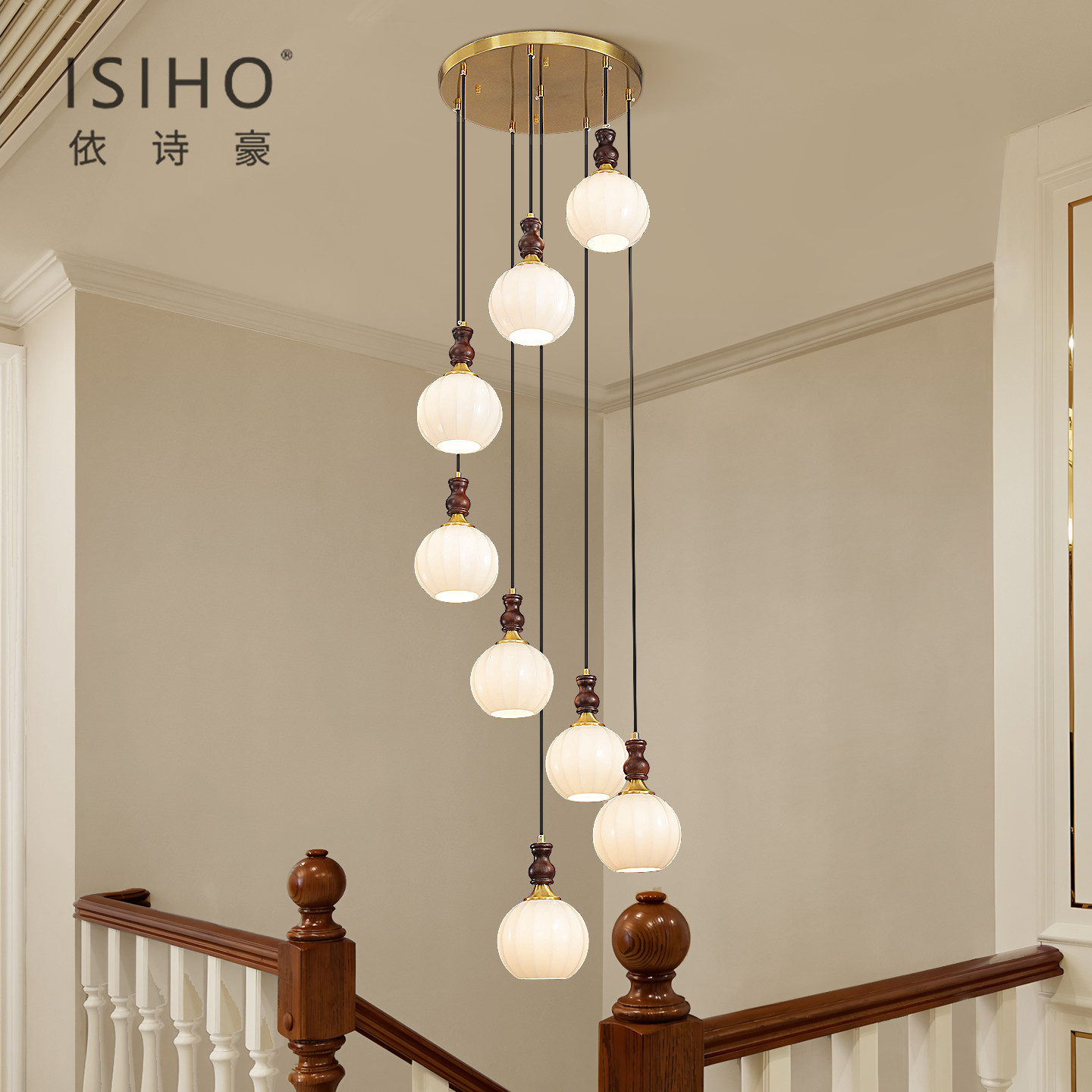 依诗豪 中古风楼梯吊灯 法式复古loft别墅复式楼客厅楼梯间吊线灯,家装灯饰光源,LOFT/复式住宅/楼梯吊灯,淘宝优惠券,粉丝福利购,淘宝优惠卷