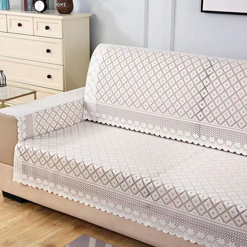 镂空沙发巾靠背扶手巾 蕾丝纱巾加厚长方形沙发垫防尘全包盖巾套