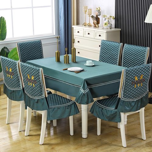 中式长方形防滑餐椅套四季通用
