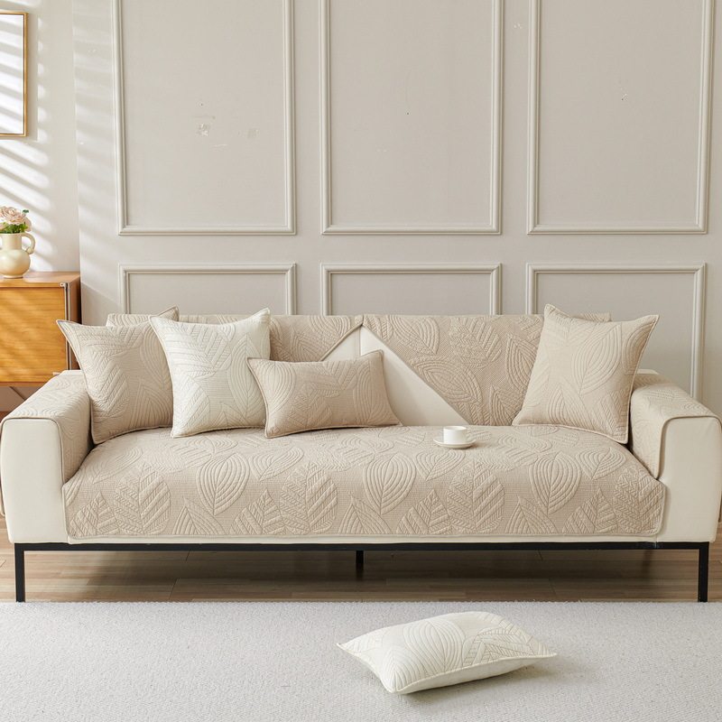 森系沙发垫简约现代坐垫垫子 防滑沙发套罩四季通用纯棉盖布巾皮