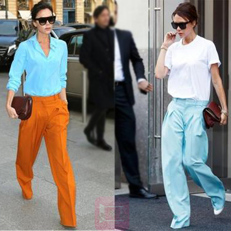 2020春维多利亚贝嫂同款欧美新款宽松气质时尚阔腿长裤衬衫套装女在类目 女装/女士精品, 裤子, 休闲裤中 - 来自Buy2taobao.com提供专业的淘宝代购服务