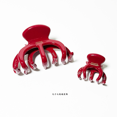 新年转运安哥拉红韩国金标专柜品质大号小号章鱼夹时尚后脑勺发抓