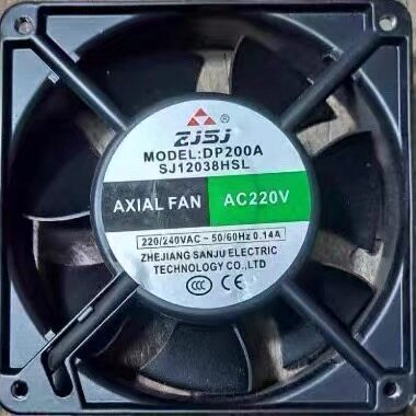 ZJSJ SJ12038HBL 0.14A DP200A 220V 12CM 7叶双滚珠机柜散热风扇
