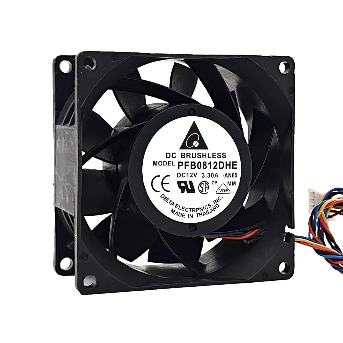 原装台达 PFB0812DHE 8038 8CM 12V 3.3A服务器PWM温控大风量风扇