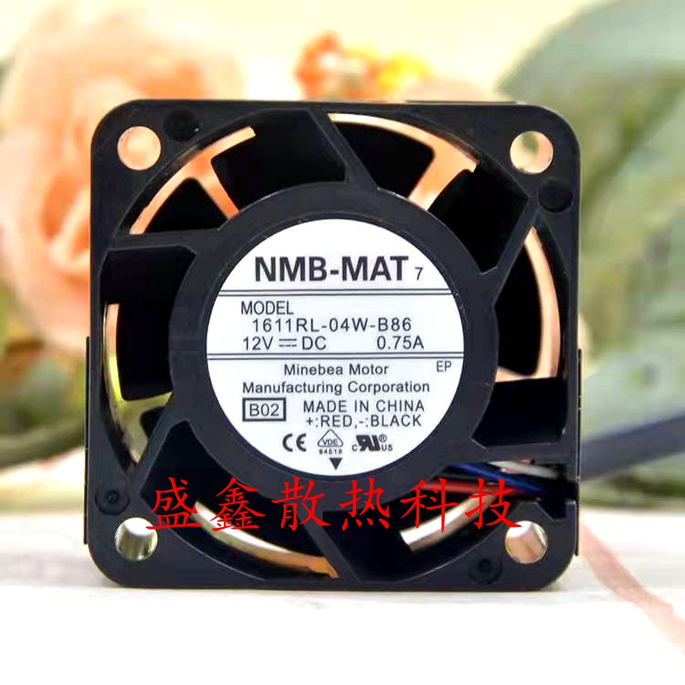 NMB 1611RL-04W-B86 4028 4CM 12V 0.75A服务器高转速暴力风扇