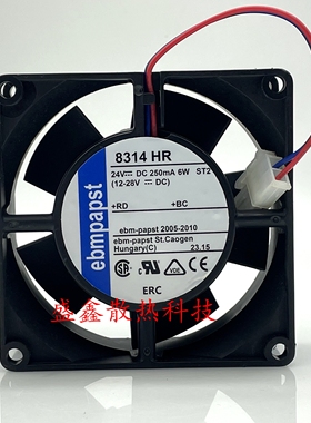 原装西德ebmpapst 8314 8312H/HR/HU/HL/19H/12HL 24V变频器风扇