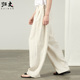 男士 薄款 宽松长裤 垂感冰丝西裤 子棉麻 纯亚麻裤 春夏中国风裤 男夏季