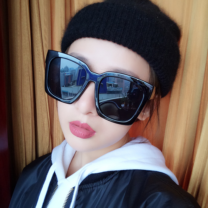 加大加宽方形黑色墨镜男士大脸显脸小休闲款简约太阳镜女防紫外线