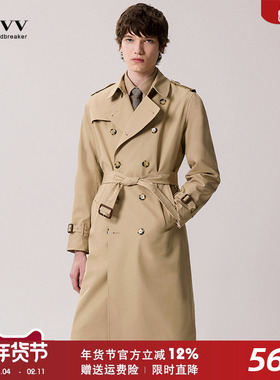 防泼水Trench coat 春秋男士风衣2025新品长款过膝战壕英伦潮外套