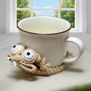 【成品发货】去班味松鼠杯垫成品冰河世纪仓鼠创意可爱杯垫材料包