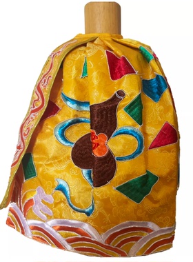 台版平绣济公补丁佛衣佛具用品神衣刺绣佛披风斗篷黄色黑色