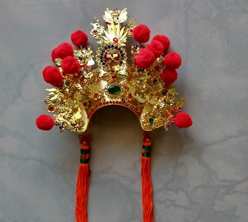 神帽神像帽上帝公帽子 玄天上帝  北极上帝帽21cm