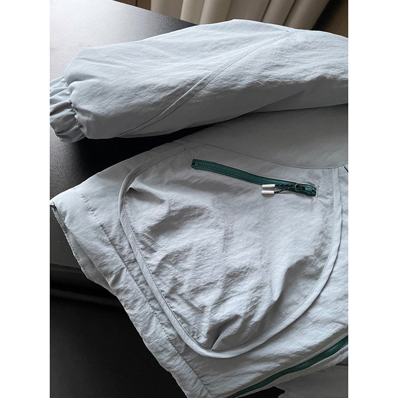 连帽拉链设计女士棉服外套