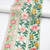 汉服领口配饰织带 diy服装 复古民族风刺绣花边辅料 中国风绣花条码