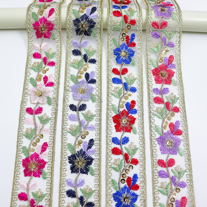 4.2CM宽新品民族风刺绣花边手工diy服装袖口衣领箱包鞋帽配饰辅料,居家布艺,花边,淘宝优惠券,粉丝福利购,淘宝优惠卷